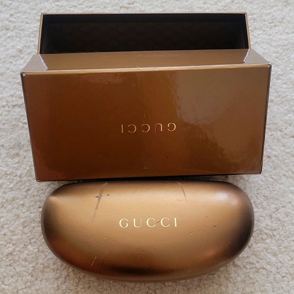 Authentic Gucci Sunglasses Gucci Authentic Sunglasses Eyeglasses Hard Gold Case